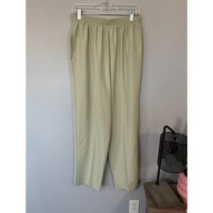 Vintage BonWorth Light Green Pull On Dress Pants Women's Size Large w/ Pockets